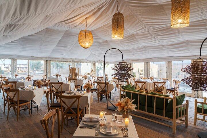 Private Luxury Agafay Sunset Dinner, Music & Fire Show by 4x4