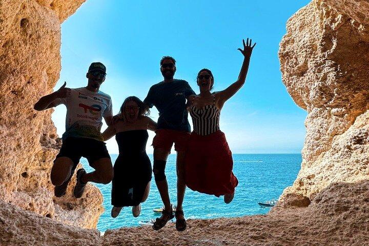 Från Faro: Benagil, Algar Seco, 7 Hanging Valleys & Marinha