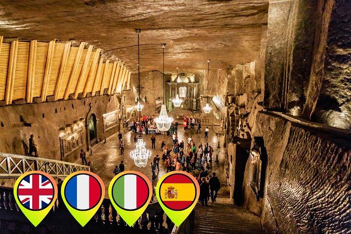 Visita guiada a la mina de sal de Wieliczka + entrada y traslado desde Cracovia