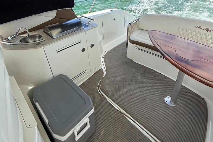 37 Ft Yacht Rental for 2 or 4 hours, Bluetooth, In the Miami Bay