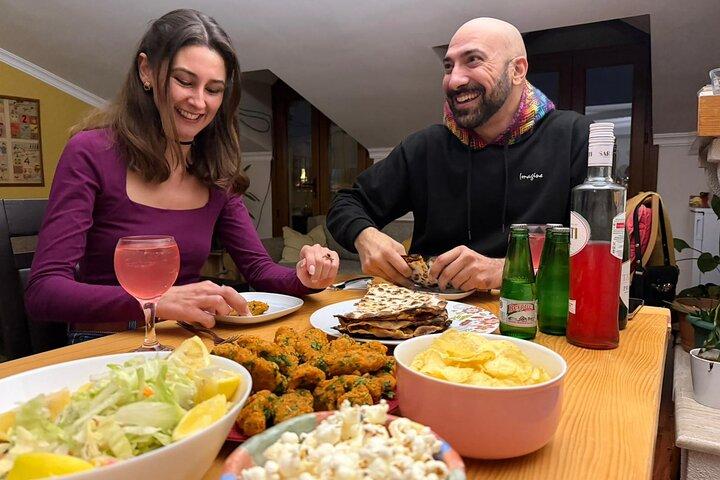 Turkish Lahmacun Cooking with Cocktails