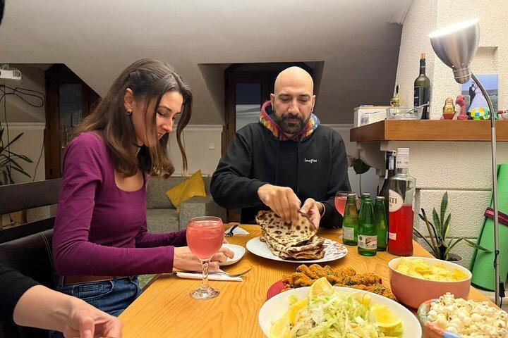 Turkish Lahmacun Cooking with Cocktails