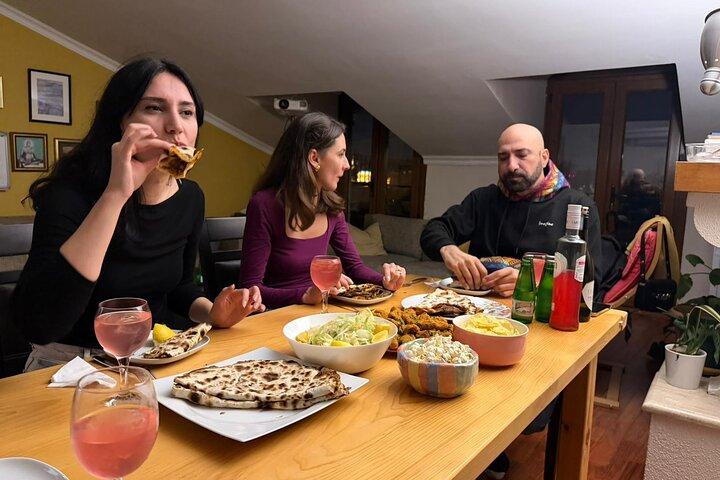 Turkish Lahmacun Cooking with Cocktails