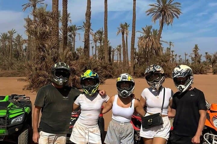Marrakech Quad Bike Activity in desert palmeraies grove