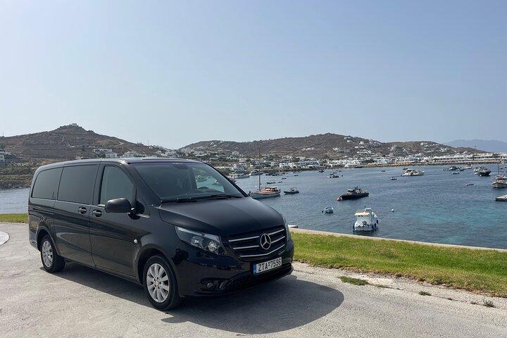 Mykonos Private Driver - timhyra för höjdpunkter och överföringar