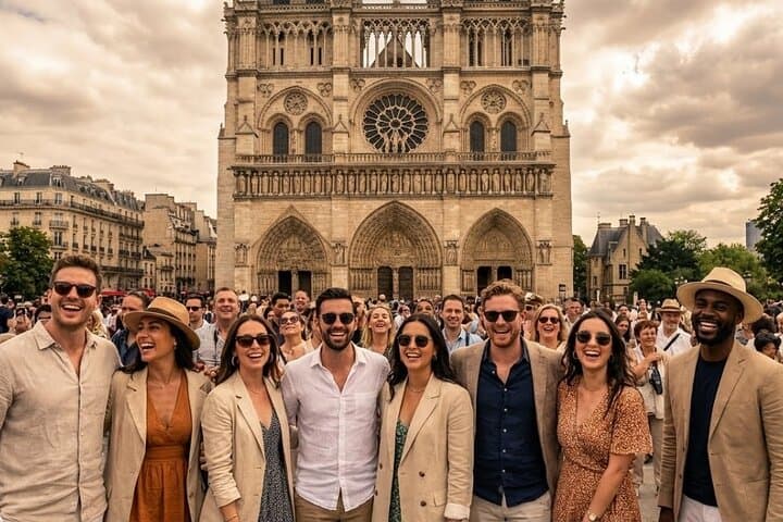 Notre-Dame Interior or Exterior Tour with Scheduled Group Access