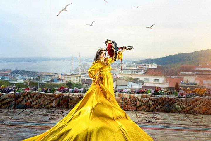 VIP Rooftop Flying Dress Photoshoot