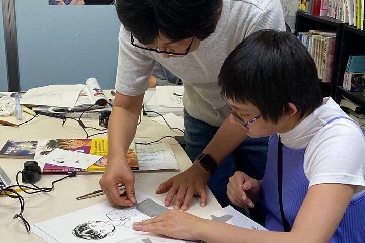 Lição de manga com um artista japonês profissional em Nakano