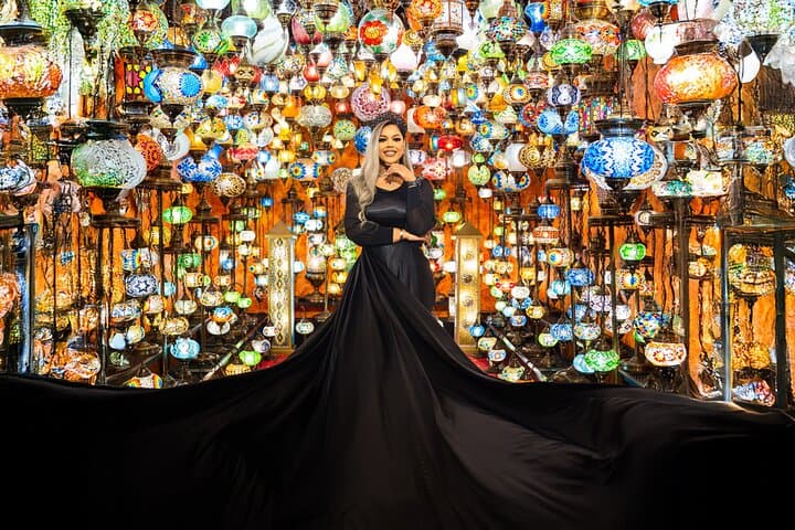 VIP Rooftop Flying Dress Photoshoot