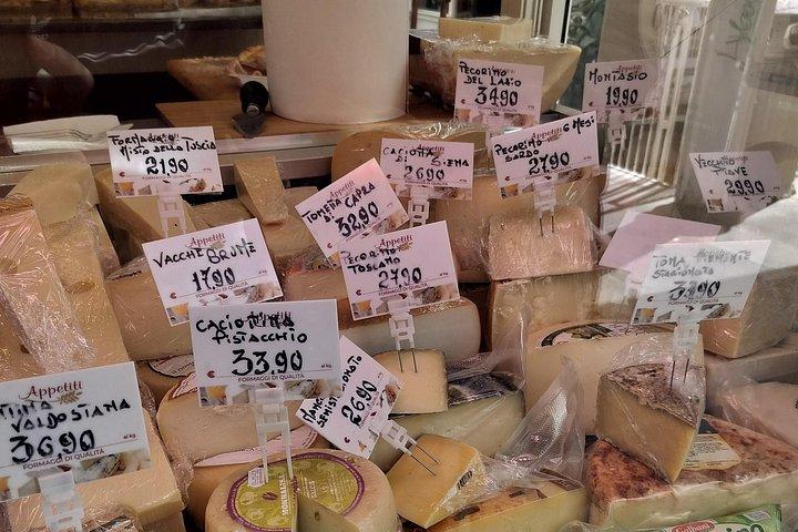 食料品と飲み物込みのローマ市場ツアー