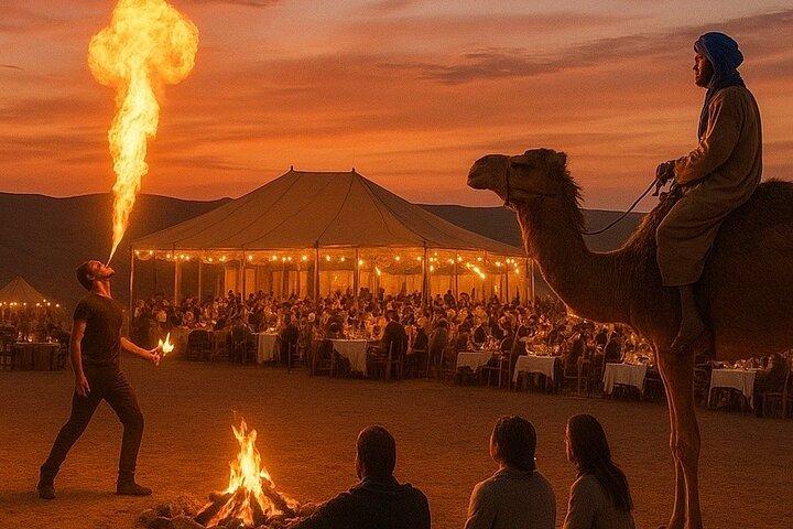 Marrakech : Cena di Agafay con quad e giro in cammello al tramonto