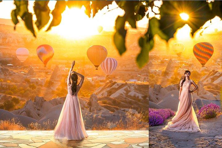 フライングドレスでカッパドキアでの写真撮影体験