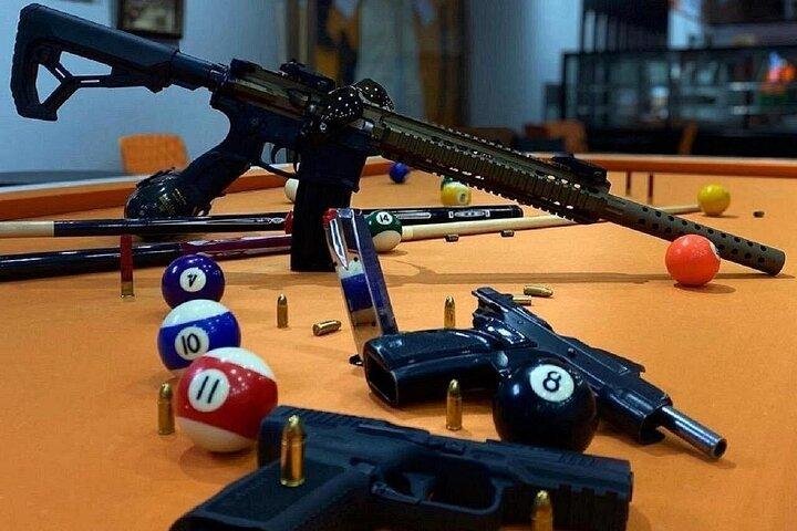 サイドからの往復転送で射撃場体験