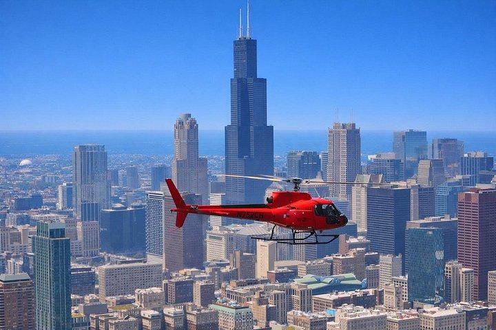 Chicago Skyline Snap Tour helikopterflygning över Chicago