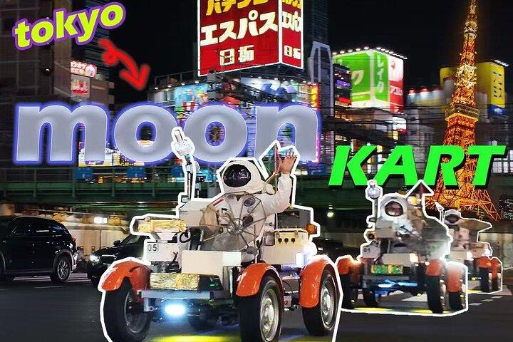 Tokyo Astronaut Tour in Space Suit Drive the Tiny Moon Car