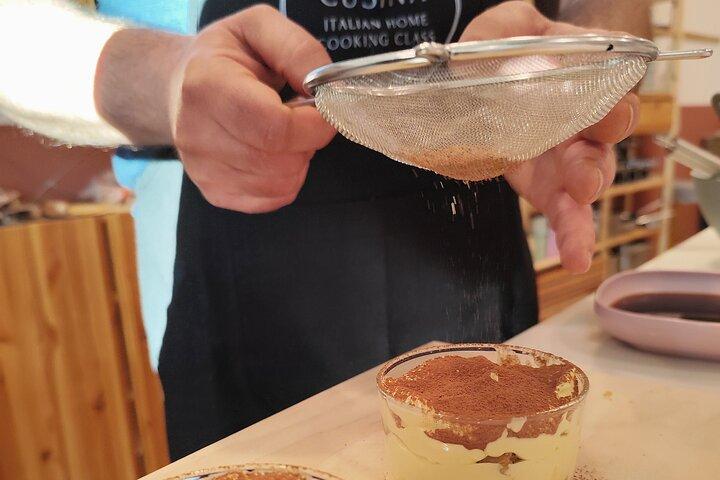 料理教室：ガルダ湖で作る新鮮なパスタとティラミス、ワイン付き