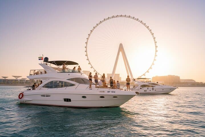 Dubai Marina Sunset & Night Yacht Cruise with Drinks