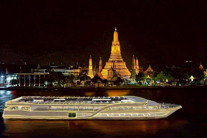 Bangkok Nyaste Lyx Middagskryssning på Noah Chao Phraya River