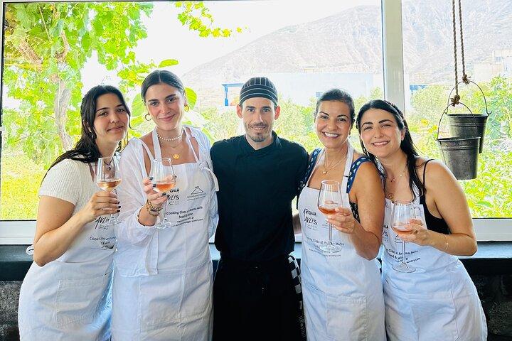 Clase de cocina Santorini Experiencia gastronómica y cata de vinos