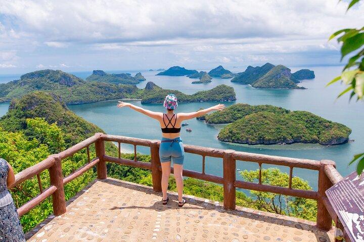 サムイ島からアーントーン国立海洋公園へのビッグボートでの旅行