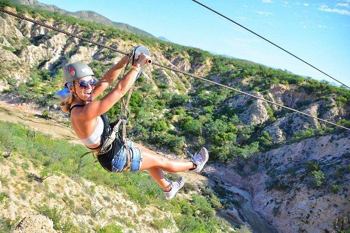 Aventure en plein air à Cabo : Dégustation de tyrolienne, de rappell et de tequila