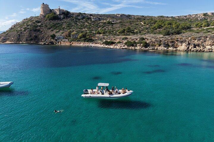 Tour barca Sella del Diavolo: 4 tappe bagno, Snorkeling, Prosecco