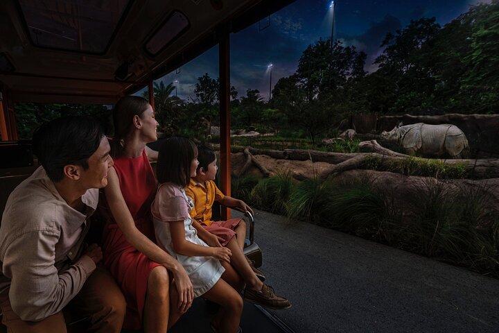 Singapur Nacht Safari Eintrittskarte mit Straßenbahn