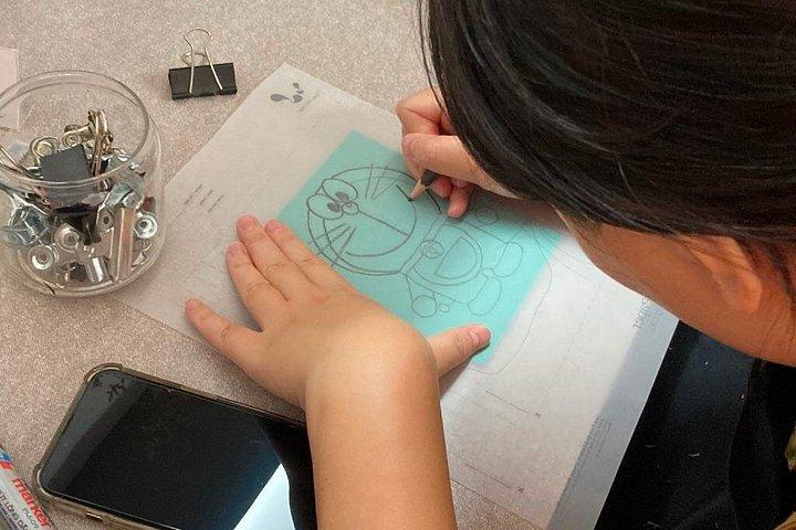 ハノイでプライベートリノカット版画＆トートバッグアートワークショップ