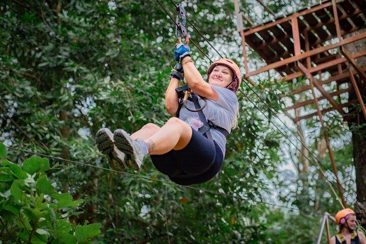 Experiencia de canopy en la selva tropical desde Koh Samui