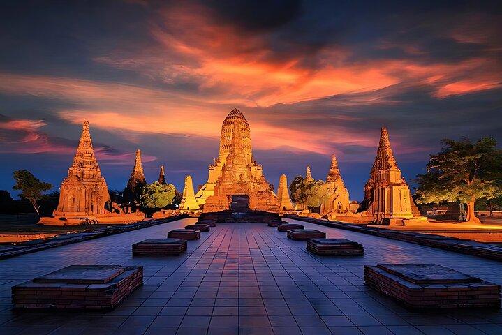 Ayutthaya 5 templer og natmarked dagstur fra Bangkok