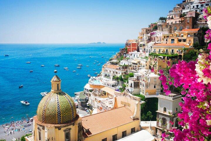 Amalfikysten og Positano fra Rom med Limoncello og bådtur