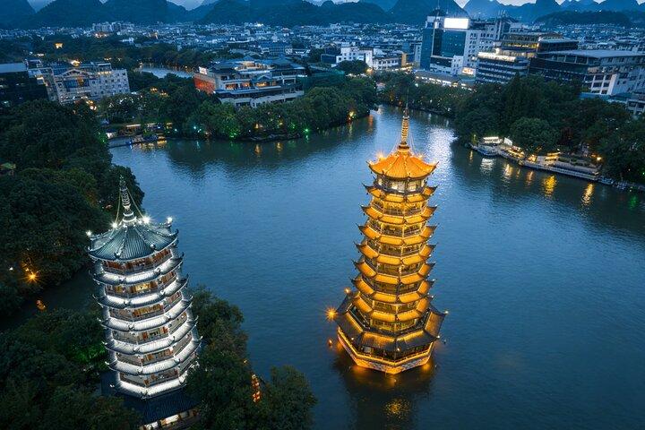 Excursão particular de 3 dias aos destaques de Guilin saindo de Chongqing de trem-bala