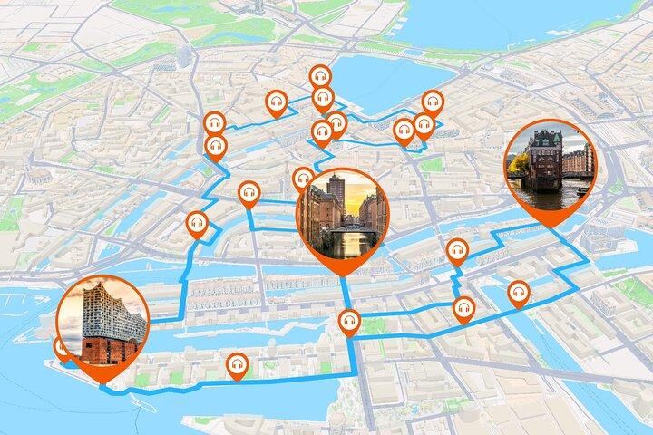 Hambourg Visite audioguidée à pied 3h10 et 24 commentaires audios