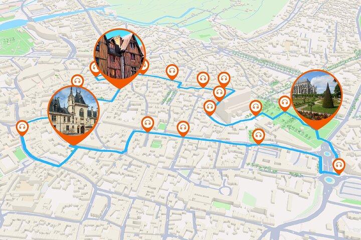 Bourges: Audioguidet byvandring, 1 time og 20 minutter med 22 lydkommentarer