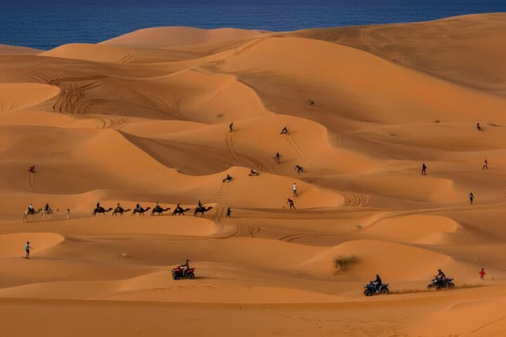 Agadir/Taghazout : Sunset Sandboarding with Dinner & Quad Bike