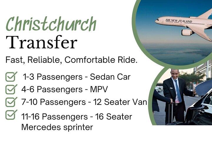 Christchurch International Airport Til/Fra byens centrum Transfer