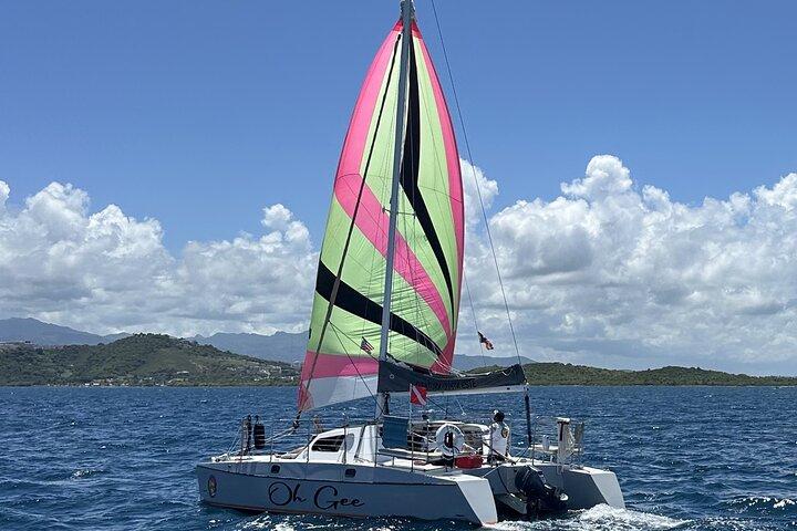 Icacos Catamaran deserted Island, snorkeling, sailing and beach