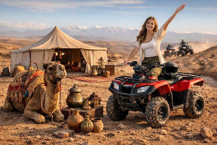 Marrakech: Agafay Desert Quad, Camel Ride, Jantar & Show de Fogo