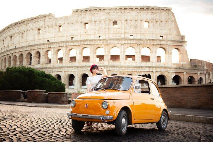 Rome Fiat 500 Tour met fotoshoot optie