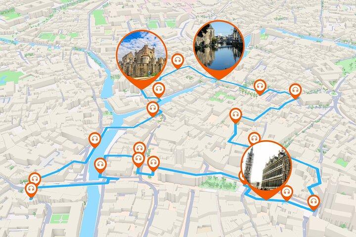 Gand Visite audioguidée à pied 1h10 et 19 commentaires audios