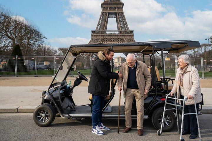 Private Paris Golf Cart Tour Effortless Sightseeing (Hotel afhentning)