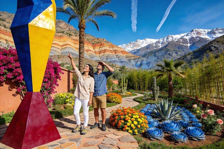 Ourikadalen från Marrakech : ANIMA Trädgård, Vattenfall & Atlas