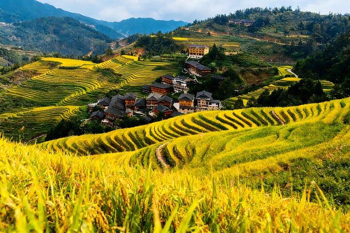 Visite privée de 3 jours à Guilin: points forts de la ville, rizière de Longji, croisière à Yangshuo