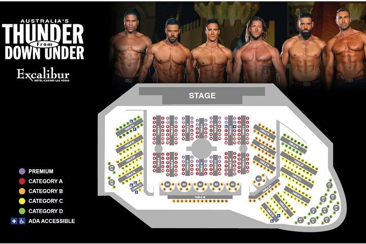 Thunder from Down Under på Excalibur Hotel and Casino