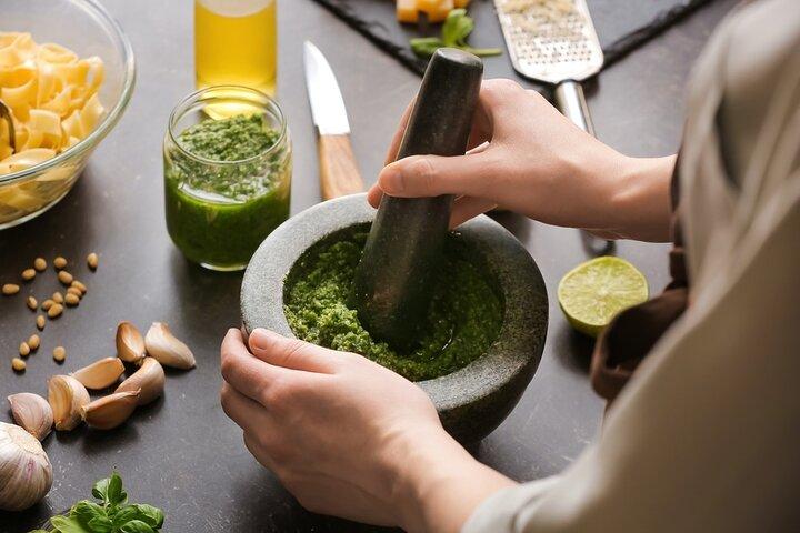 VIP Cooking Class with Carbonara, Pesto Making, Lasagna & Cannoli