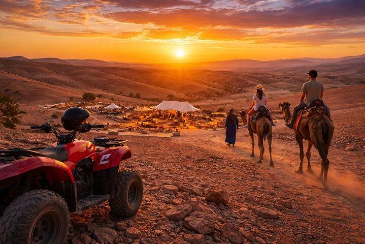 Marockanska Hammam & Agafay Desert Quad, kamelritt med middagsshow