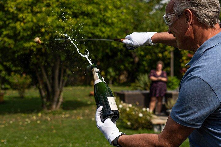 Workshop de degustação de Champagne Sabrage perto de Épernay