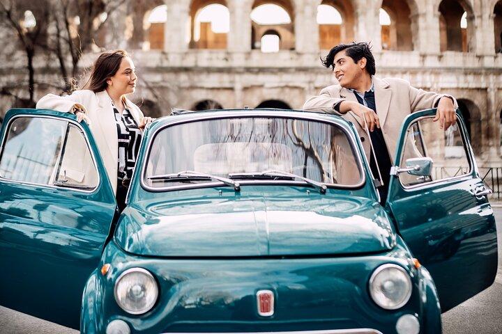 Rome Vintage Fiat 500 Tour avec photoshoot professionnel