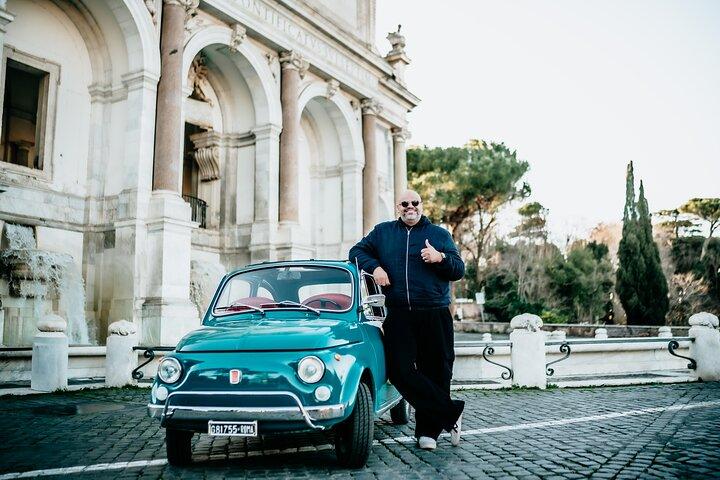 Rome Vintage Fiat 500 Tour avec photoshoot professionnel