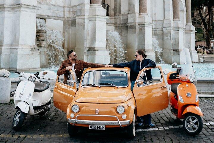 Rome Vintage Fiat 500 Tour avec photoshoot professionnel